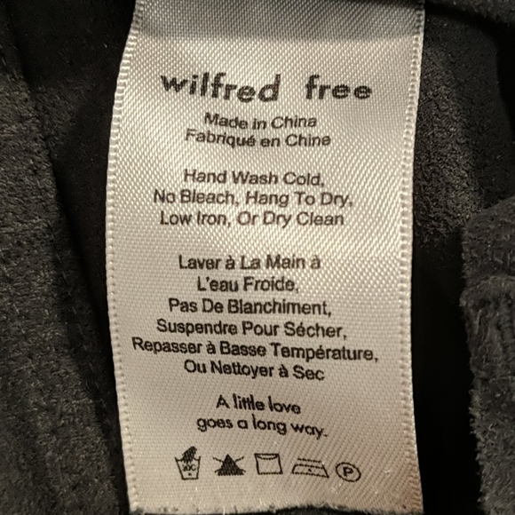 Dark grey/black suede wilfred free button skirt - Picture 3 of 4